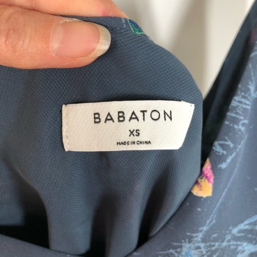 ARITZIA Babaton Blue‎  Floral Casimir Dress Size XS - Picture 8 of 11